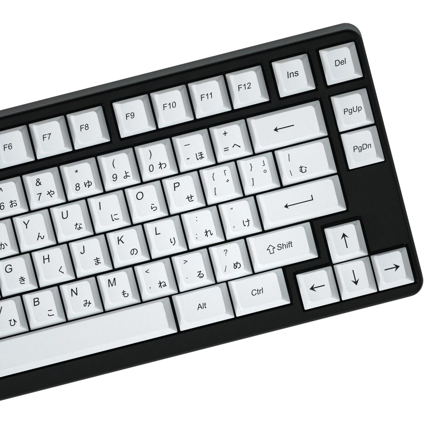 Cherry Profile Black on White Japanese Keycap Set