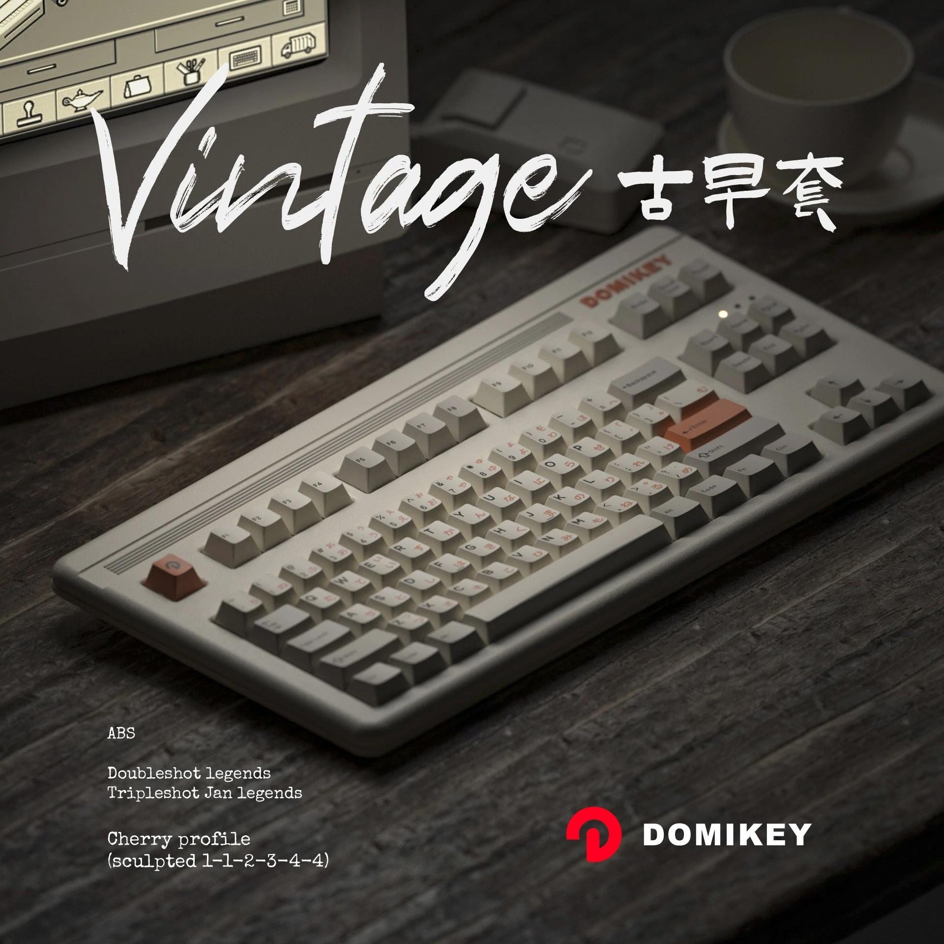 Domikey Cherry Profile Doubleshot Vintage Keycaps