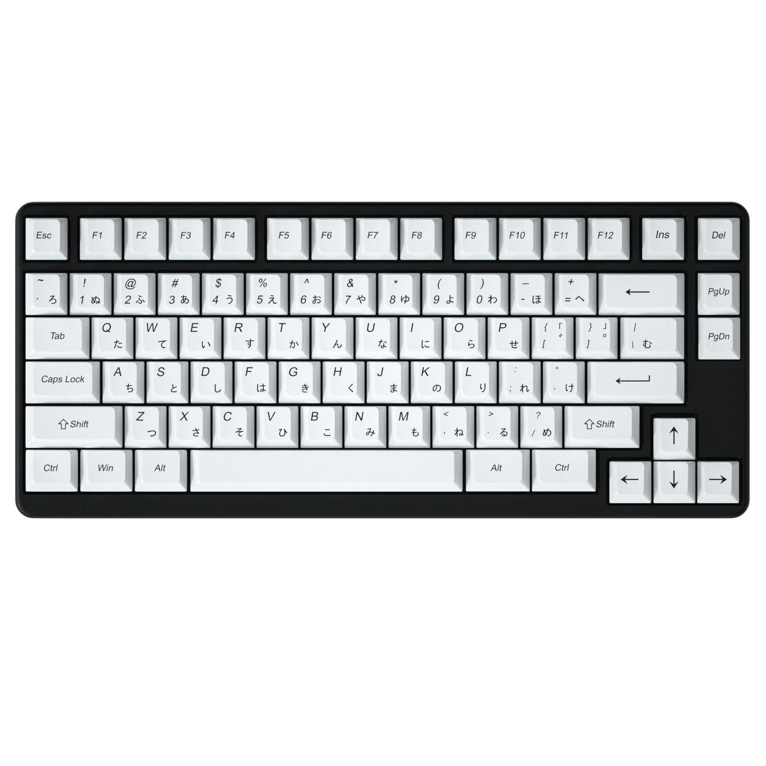 Cherry Profile Black on White Japanese Keycap Set