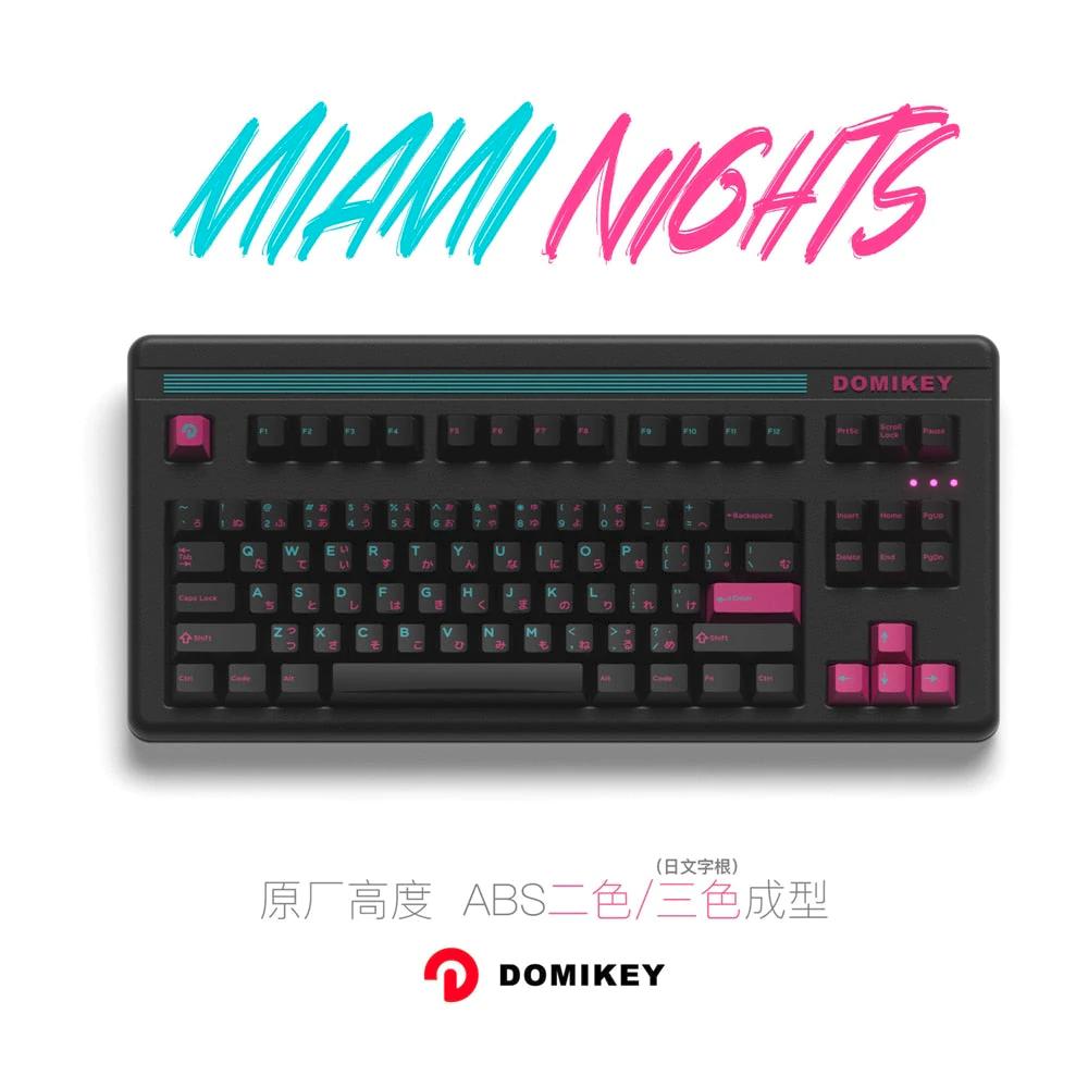 Domikey Cherry Profile Doubleshot Miami Night Keycaps