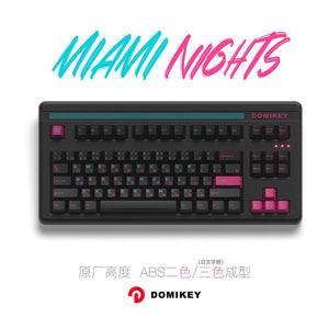 Domikey Cherry Profile Doubleshot Miami Night Keycaps