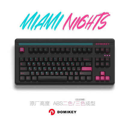 Domikey Cherry Profile Doubleshot Miami Night Keycaps