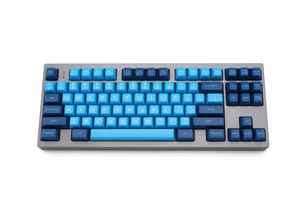 Domikey SA Profile Doubleshot Blue Wave Keycaps