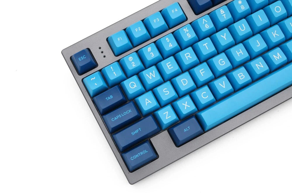 Domikey SA Profile Doubleshot Blue Wave Keycaps
