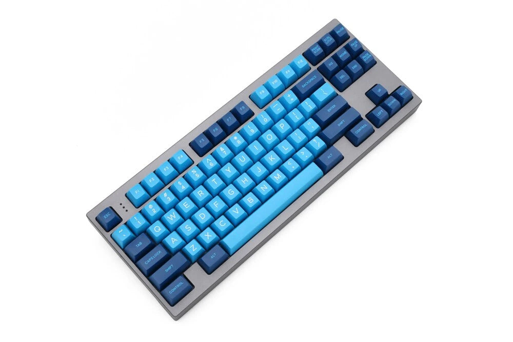 Domikey SA Profile Doubleshot Blue Wave Keycaps