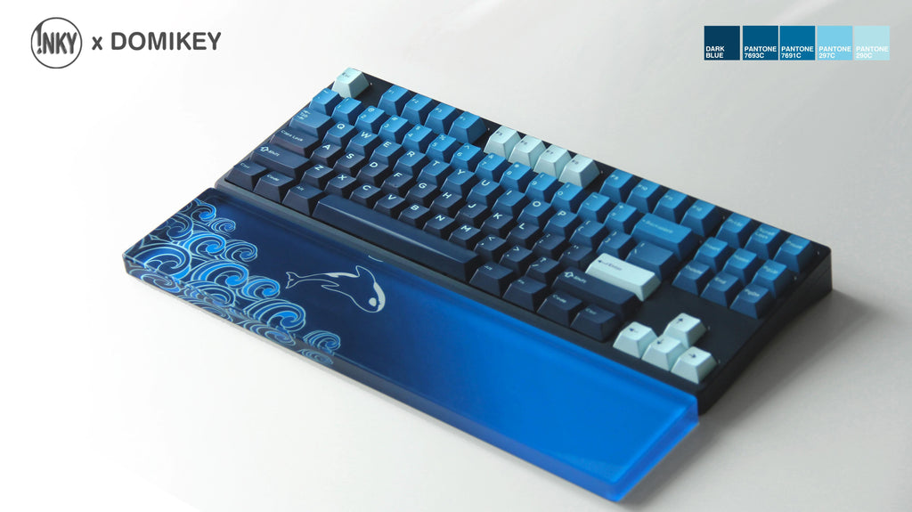 DOMIKEY X INKY Silent Sea Cherry Profile Triple-Shot Keycaps Extras