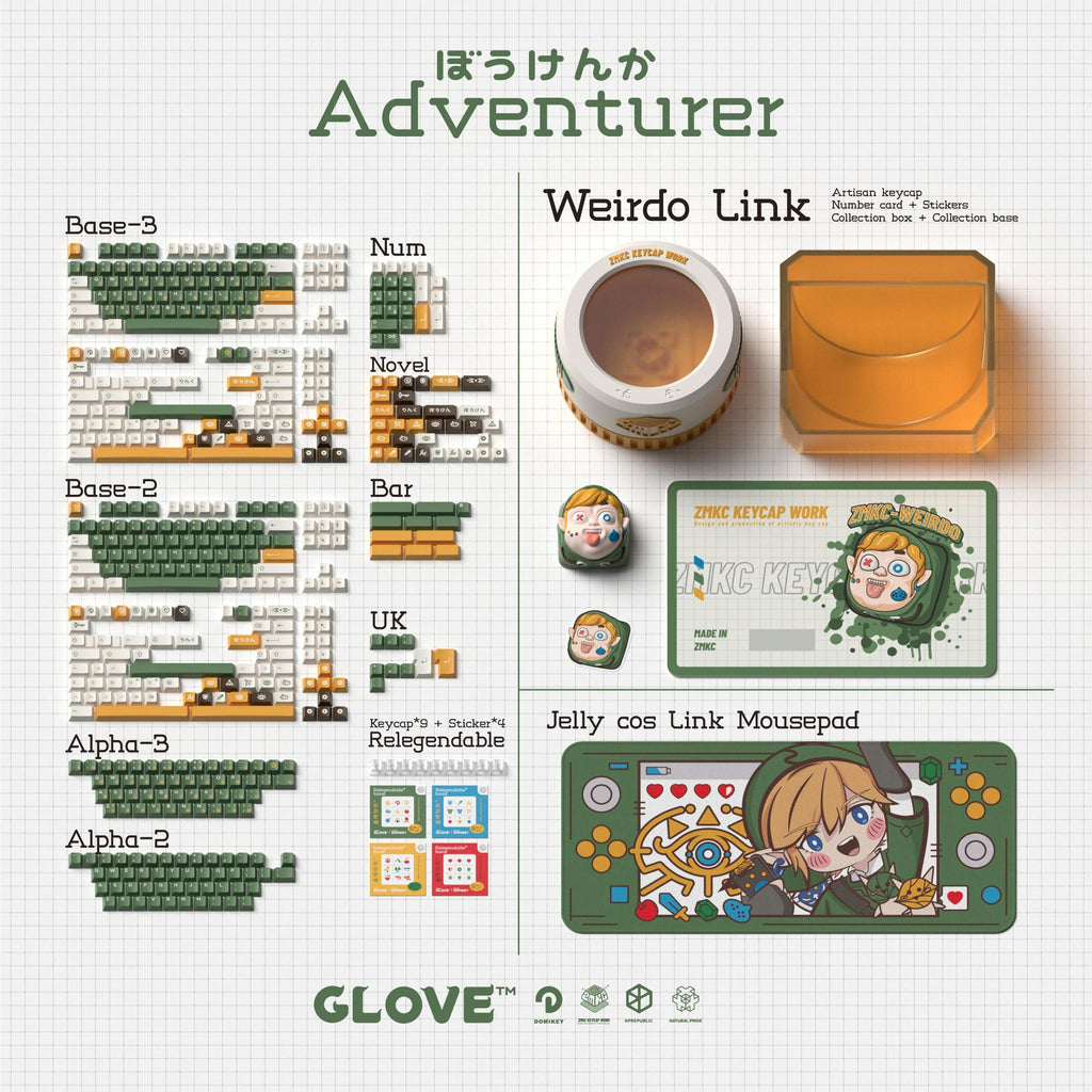 [GROUP BUY] GLOVE X DOMIKEY Adventurer Keycaps