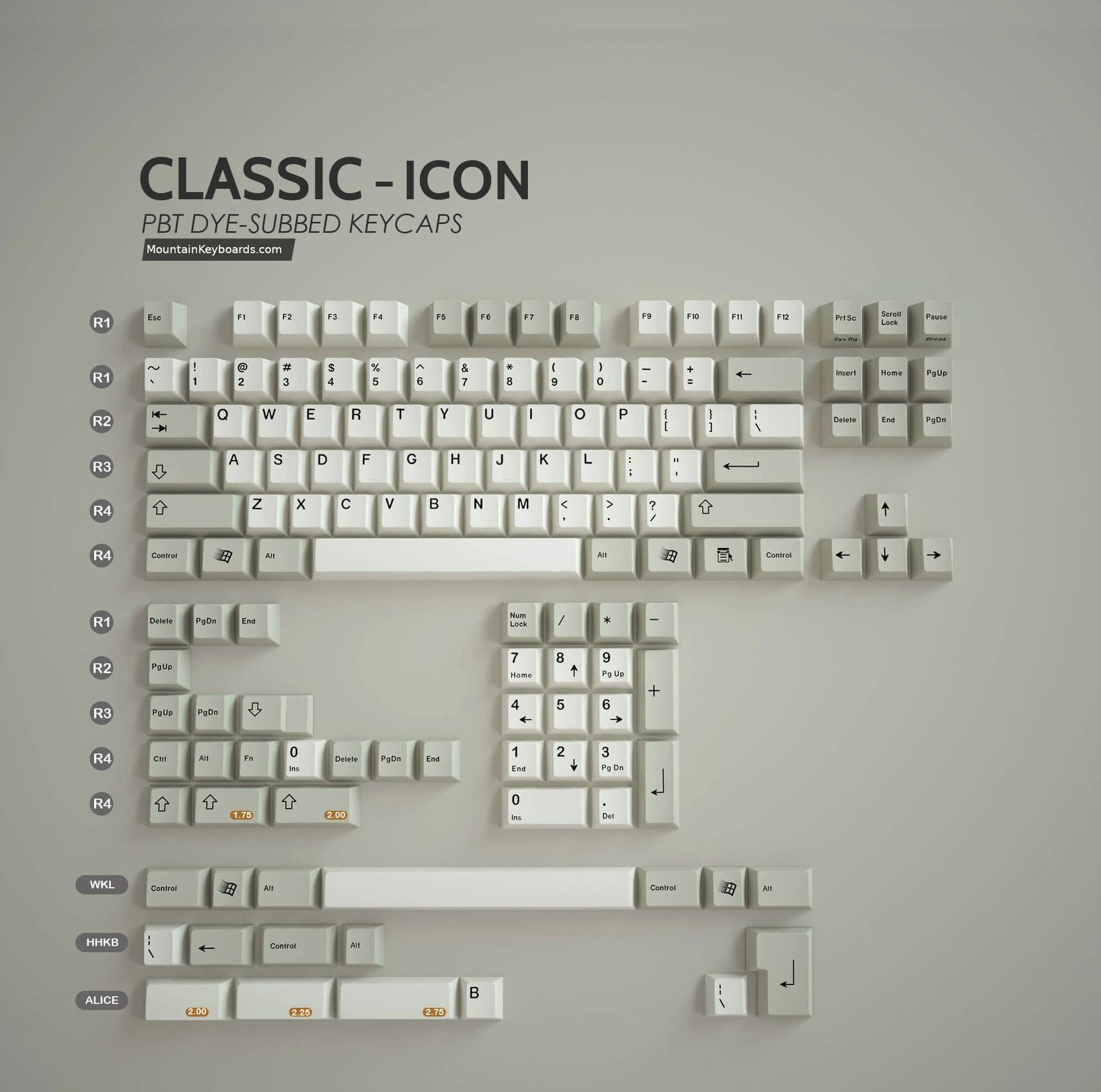 Beige PBT Dyesub Keycaps (Thai) - XMI/XIAMI