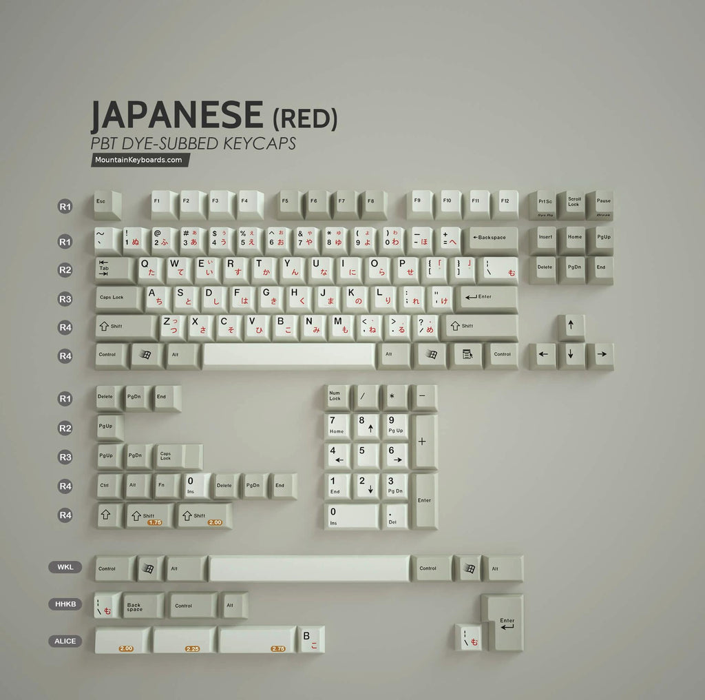 Beige PBT Dyesub Keycaps (Japanese Sublegends) - XMI/XIAMI