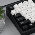 Load image into Gallery viewer, EnjoyPBT ABS Doubleshot Black &amp; White Mechanical Keyboard Keycaps
