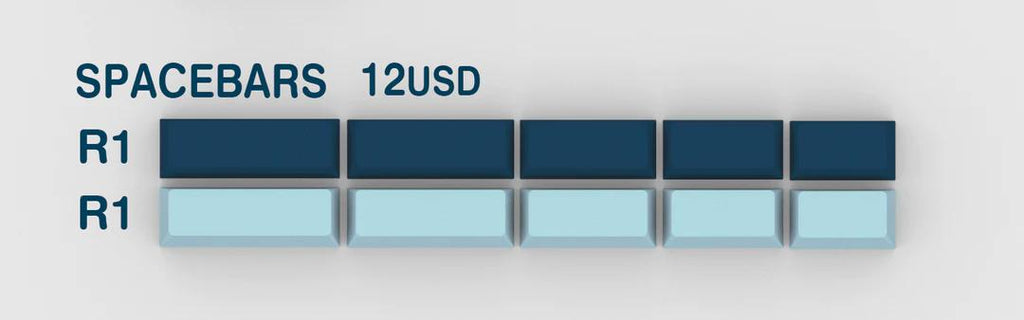 DOMIKEY X INKY Silent Sea Cherry Profile Triple-Shot Keycaps Extras