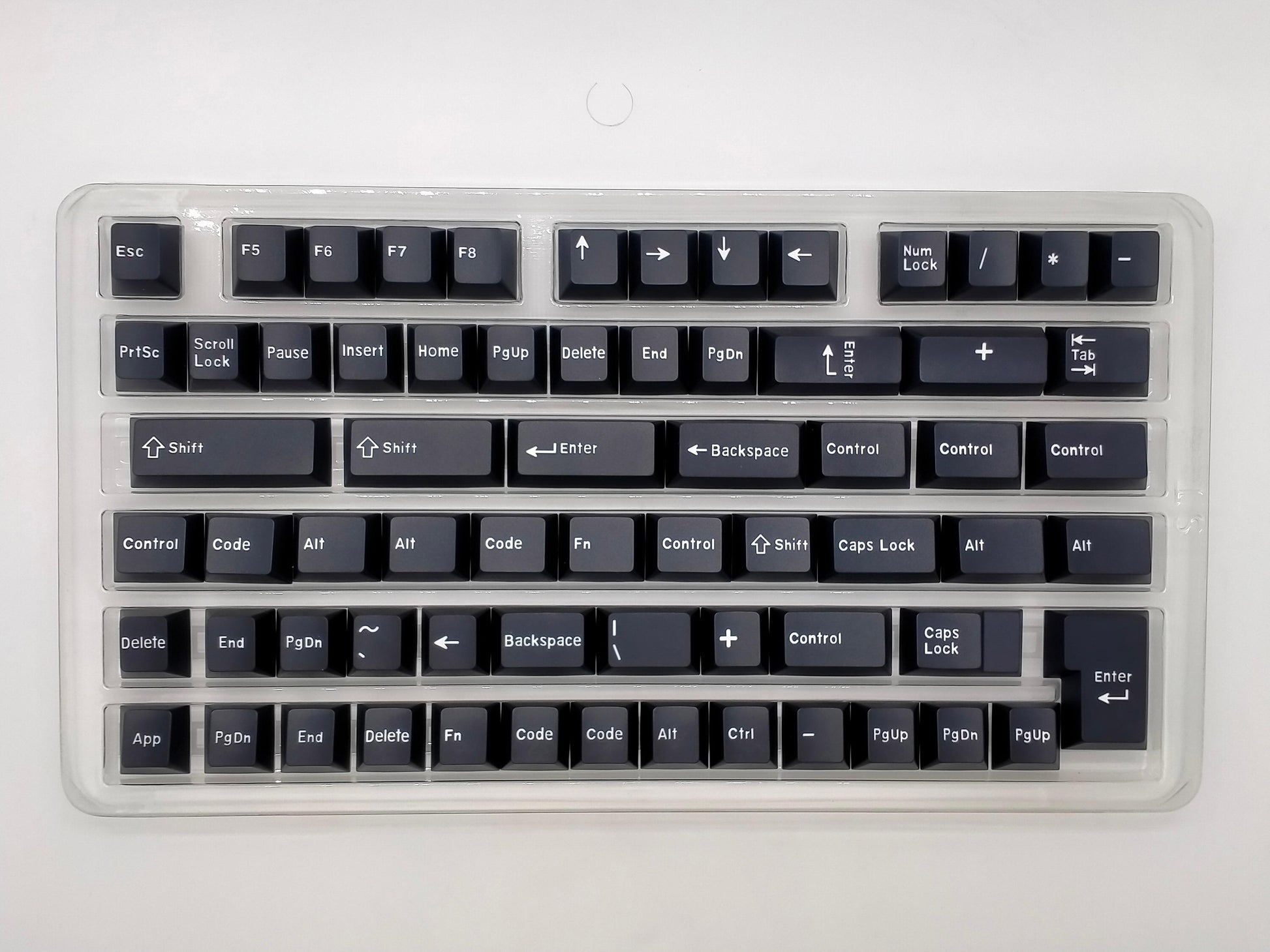Tecsee White on Black PBT Keycaps