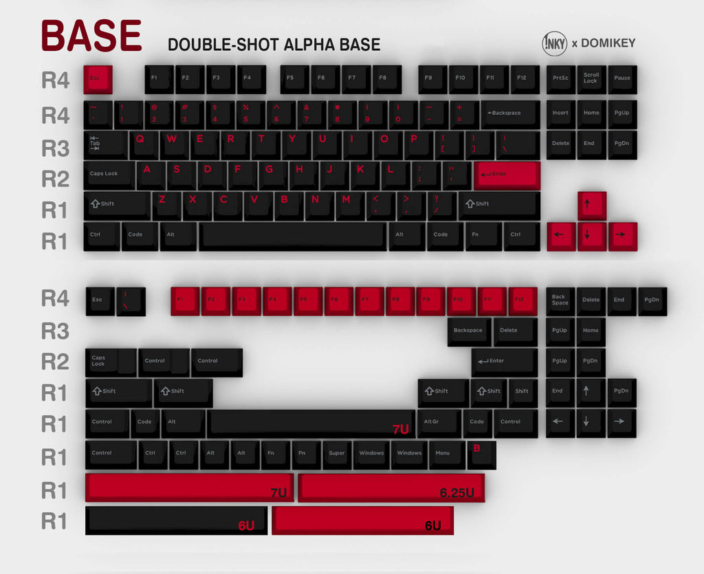 Domikey x iNKY Amore Cherry Profile Keycaps