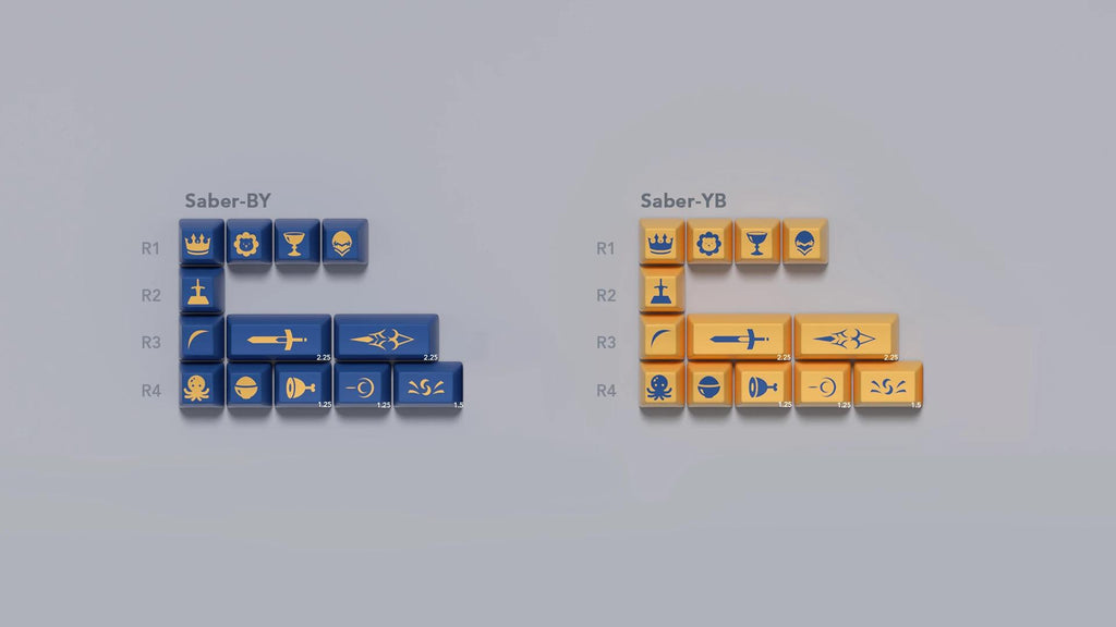 Domikey SA Profile Doubleshot Knight King Keycaps